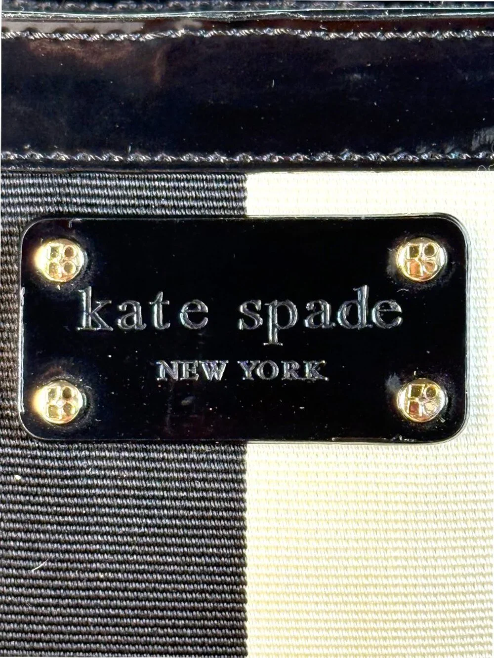Kate Spade Dot Noel Black and White Swingpack Crossbody Bag